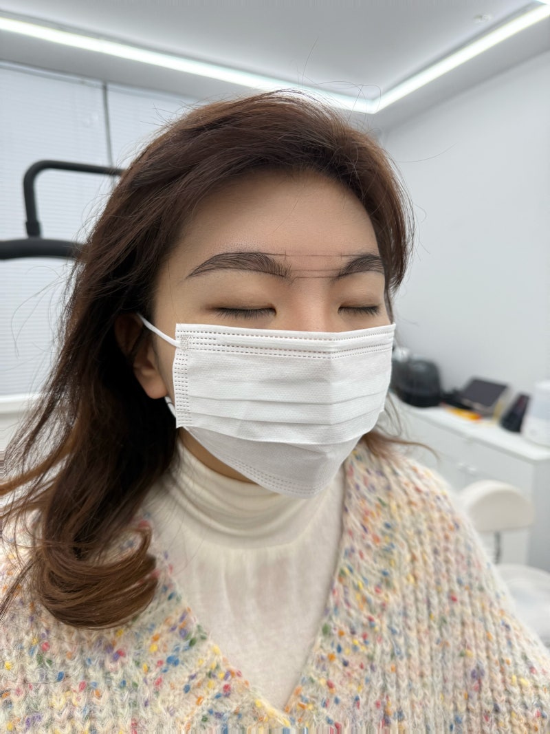 왕십리 눈썹 잔흔 커버 추천 | 서울남자 자연스러운 세미아치 눈썹 성동구 왕십리 다크제리뷰티 후기 이미지 16