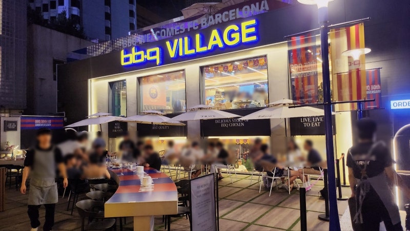 광화문 치킨 맛집 추천 | 청계천 바로 앞에 있는 루프탑, 야장느낌 비비큐 빌리지 청계광장점 내돈내산 후기