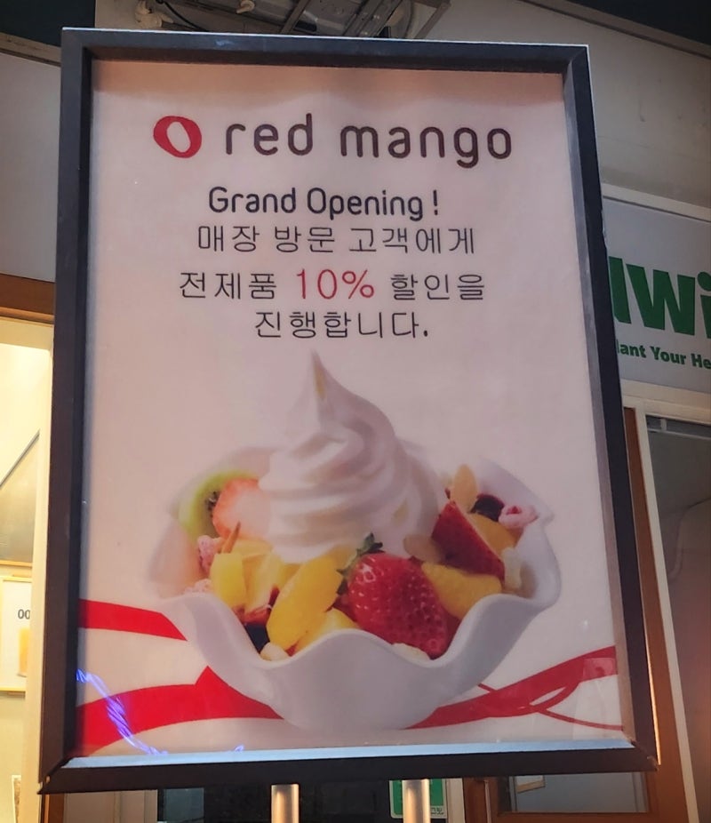 이대 요거트 디저트 카페 추천 | 신촌 요거트 아이스크림 전문점 레드망고 후기 이미지 3