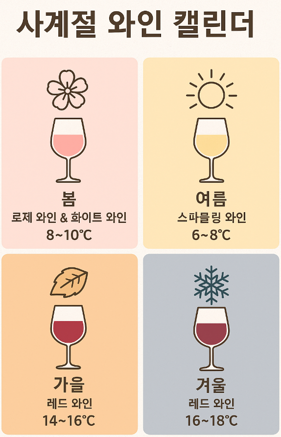 기초 와인 강좌 | 계절에 따른 와인 추천 가이드